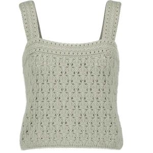 VINCE - Wool and cashmere crochet top (small)